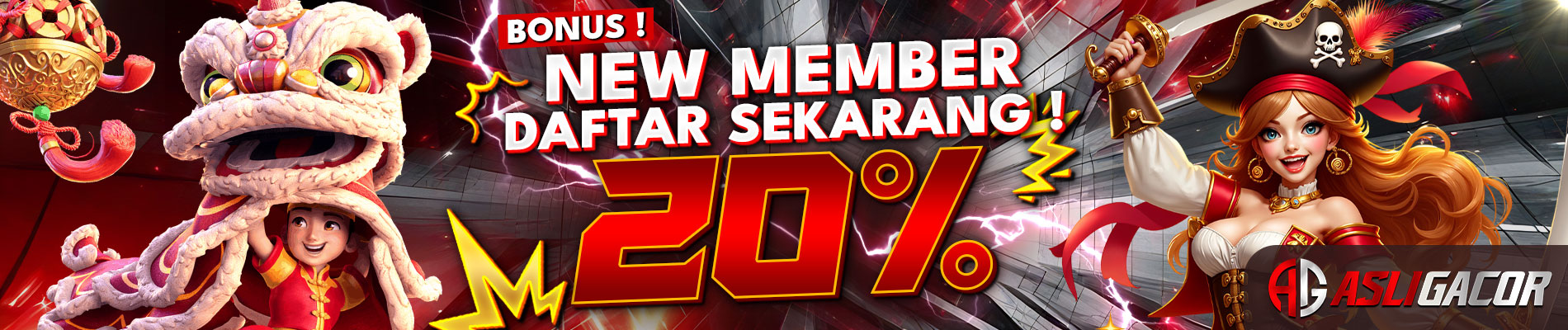 ASLIGACOR - Bonus New Member 20%